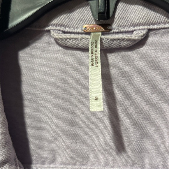 Free People Rumors Denim Jacket in a lilac or lavender color. - Picture 3 of 3